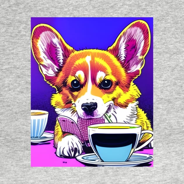 Corgi And Coffee by Megaluxe 